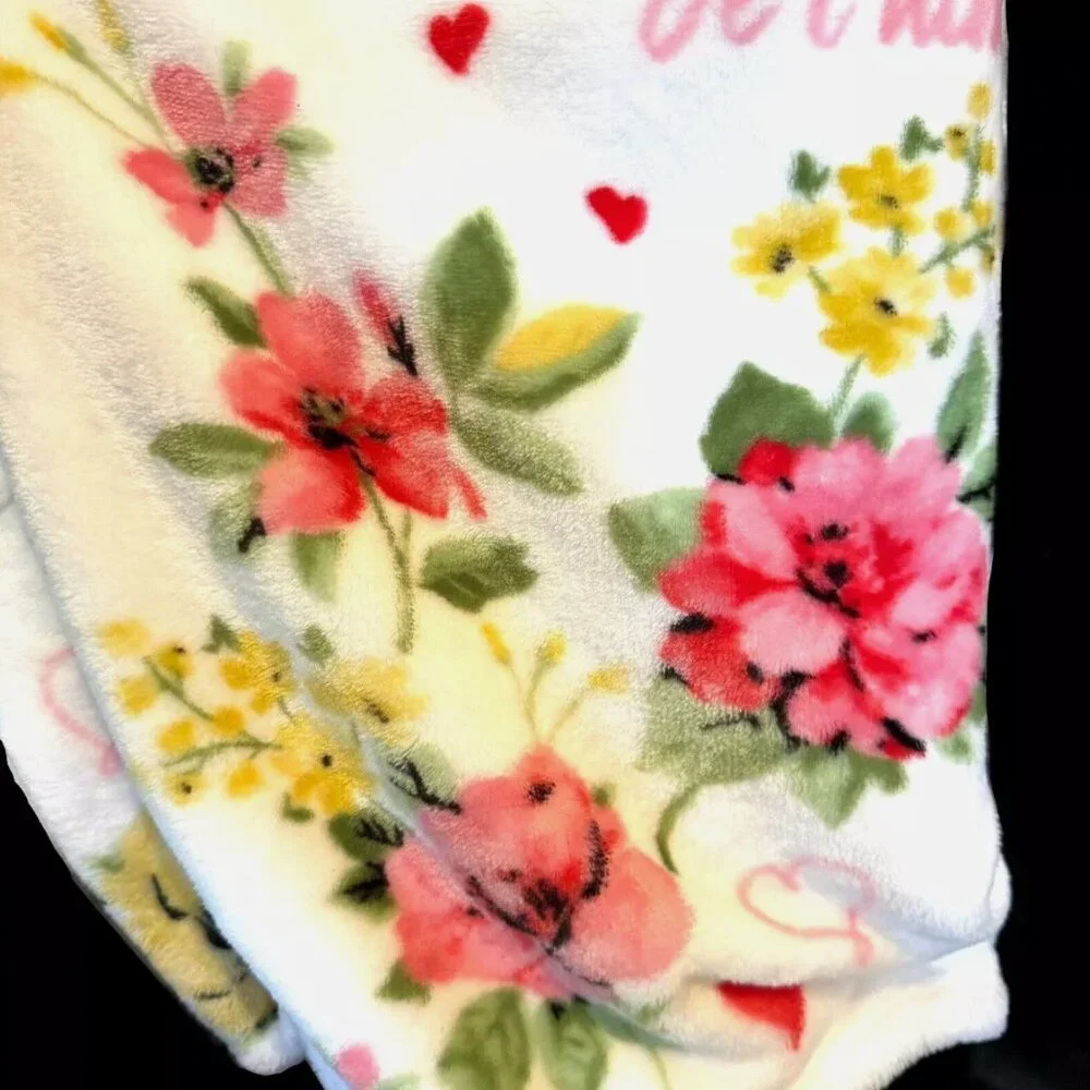 Envogue Paris Throw Blanket Eiffel Tower Floral Je t'aime Love Key Hearts 60x70